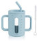 HOTUT Bicchiere per Bambini in Silicone Con Coperchio e Cannuccia, 210ml Tazza da Allenamento, 100% per Uso Alimentare, Con Spazzola per Pulizia