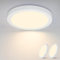 Glitzerlife LED Deckenleuchte Rund Flach - 2 Stück Modern Weiß Deckenlampe Flurlampe Warmweiß 3000K 18W IP44 Wasserfest für Küche Büro Wohnzimmer Badezimmer Kinderzimmer Schlafzimmer Ø23CM