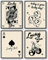 Lucky You Poster, Preppy Room Decor, Funky Black and White Queen Ace Cherry Poster for Room Aesthetic, Trendy Wall Decor for Teen Girls Gift Bedroom Bathroom (Set of 4, 8 x 10 In, ungerahmt)