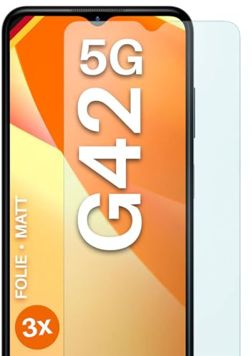 moex FlexProtect matte Schutzfolie für Nokia G42 5G Displayschutz Folie matt gegen Reflexionen, Anti Reflex Handyfolie mit Sonnenschutz, Kompatibel mit jeder Handyhülle, 3 Stück