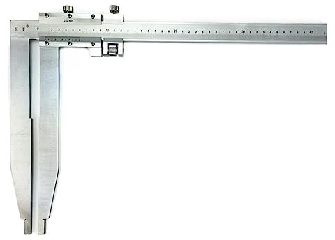 UNbit 0-500 mm x 250 mm Langer Messschieber for schwere Beanspruchung mit Spitzenbacke