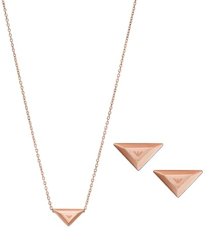 Emporio Armani Collana e orecchini da donna in acciaio inossidabile o in ottone