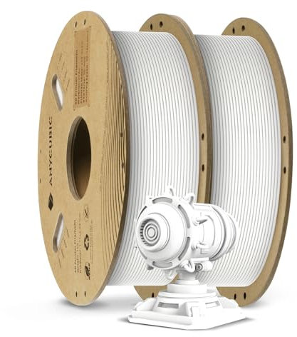 ANYCUBIC PLA Plus Filament 1.75mm, PLA+ 3D Drucker Filament, Intelligente Identifikation, Filament-3D-Druckmaterialien 2kg Weiß