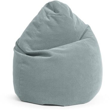 SITTING POINT only by MAGMA BeanBag COMODO XXL Sitzsack mit Plüsch aus 100% Polyester - 80x130cm, Hülle waschbar, Oeko-TEX Standard-Zertifiziert, salbei