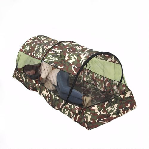 MINGPINHUIUS Pop-Up Moskitonetz Bett Für Camping, Fliegennetzzelt Mit Seitlichem Reißverschluss, Moskitonetz Zelt Für Parks, Hinterhöfe, Mesh Netz Camping (Doppel 220x120cm)