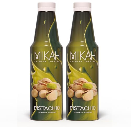 Mikah - Premium Topping - Pistachio (Pistacchio) | 2 x Salsa Topping Per Drink e Dessert | Uso Professionale | 2Kg