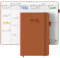 JAYSOO® Kalender 2025 Wochenplaner 21x14.5cm Tageplan und Stundenplan, 12 Monate Terminplaner Hardcover (Jan.-Dez.2025) für Arbeit, Lernen und Familienplan - Hellbraun