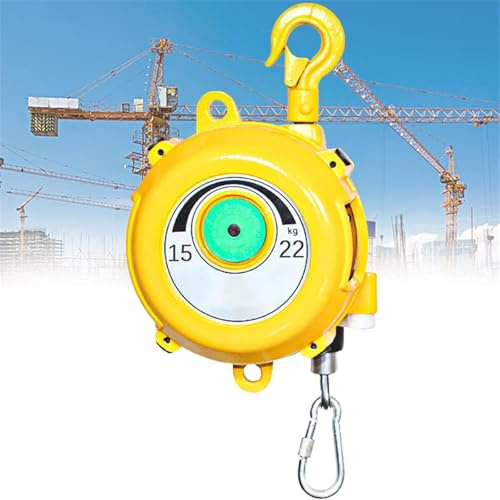 Pounjsd Einziehbare Selbsthemmend Spring Balancer, Federzug Balancer mit 1.5 m Kabel und Haken, Einstellbarer Federzug Balancer, 9-15kg/15-22kg/22-30kg Hängendes einziehbares Werkzeug, für Fabrik