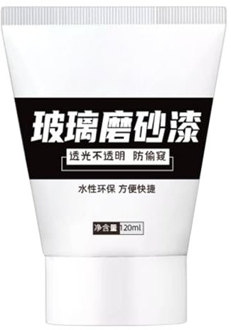 Milchglasfolienfarbe, 120 ml, wasserfeste Milchglas-Lacke, Frosting-Farbe, Privatsphäre, UV-beständiges Glasfrosting-Set, Fensterglas-Farbe auf Wasserbasis, Sichtschutz für Badezimmer