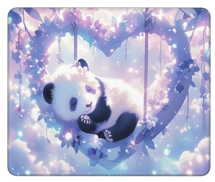 Gaming Mauspad Panda Mauspad XXL 350x250mm XXL Mousepad Liebe Mauspad Gaming Zubehör mit Anti Rutsch Basis Mouse Pad Wasserdicht und Langlebig für Maus und Tastatur, Home Decor, Geschenk für Frauen