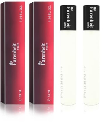 NAINA Herrenparfums Set The Farenheit Scale 2x 33ml – Parfums für Männer – Parfümfläschchen Spray, Eau de Parfum – Inspiriertes Herren Parfüm - Einzigartige Düfte - Herrendüfte Satz mit zwei 33ml