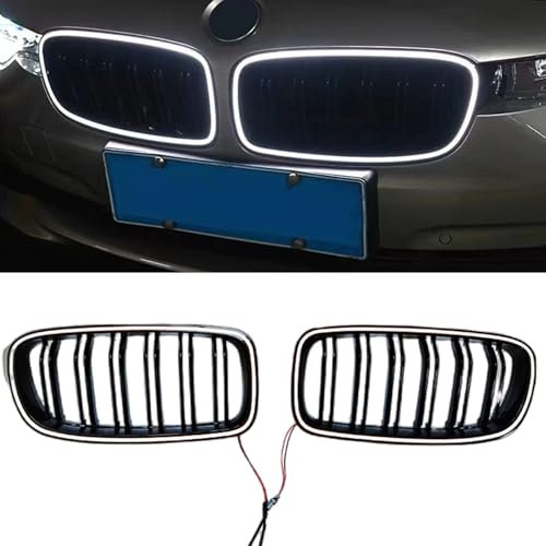 Nierengrill vorne mit LED-Licht für BMW 3er F30 F31 2012-2018 2013, Schwarz