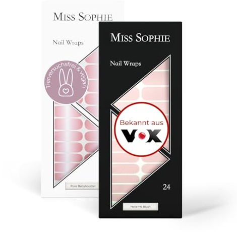 Original Miss Sophie 2er Set Nagelfolien I Nagelaufkleber in Rose Babyboomer & Make Me Blush I Nagelfolie selbstklebend I Schnelle & einfache Anwendung I Bis zu 3 Wochen Halt I Nail Wraps