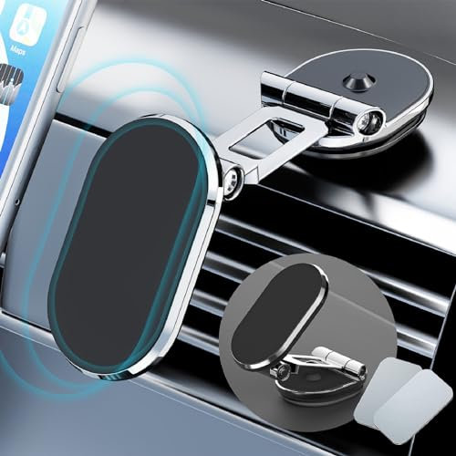 CHDFKKD Magnetische Handyhalterung für Auto, Upgrade, faltbar, 8 x starke magnetische Handyhalterung, multifunktional, 720° drehbar, magnetische Handyhalterung für alle Smartphones (Standard Schwarz)