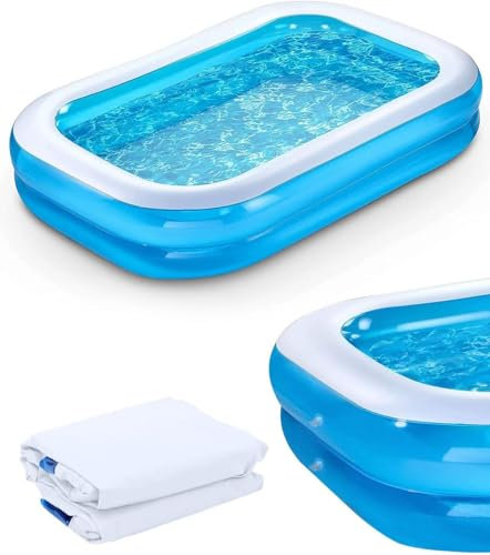 Olutula Inflatable Ground Paddling Pool for Kids and Adults - 78.7 x 59 x 19.7 Outdoor Indoor Swimming Pool Toy for Backyard, Garden, and Party Use