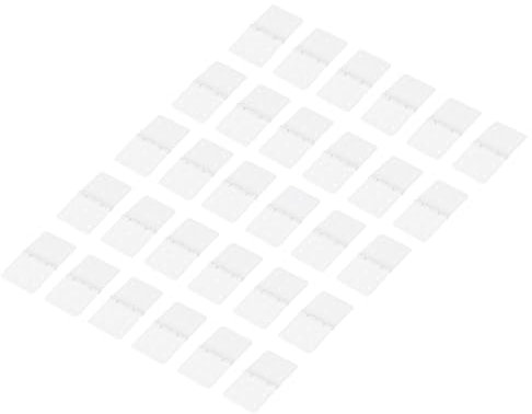 sourcing map RC Hinges 1.4 Inch x 0.8 Inch Adjustable Model Airplane Remote Control Aircraft Wings Parts Square Plastic Loose-Leaf 30 Pcs