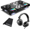 Hercules DJControl Inpulse 500 2-Deck DJ USB Controller Silver Edition with DJ45 Headphones and Keepdrum Microfibre Cloth