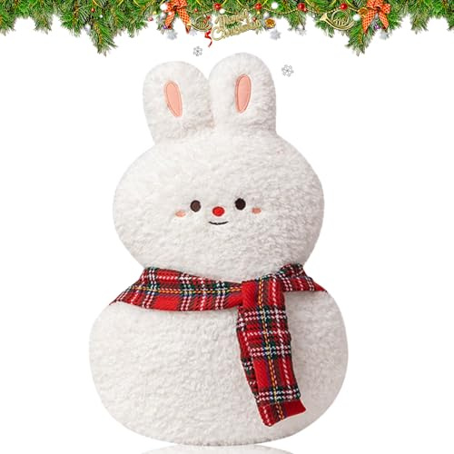 PORUPAEL 45cm Weihnachten Kuscheltier Niedliche Christmas Plüschtier Plüsch Spielzeug Kind Weiches Sofa Dekokissen Für Kinderzimmer Dekoration Weihnachten Neujahr Geschenk (Hase)
