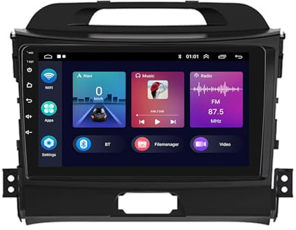 9 Pulgadas HD Pantalla Táctil Android 15 Radio De Coche 2 DIN para KIA Sportage 3 2010-2016 con GPS Navegación WiFi Control EnBluetooth Carplay(Y400 8+128G)