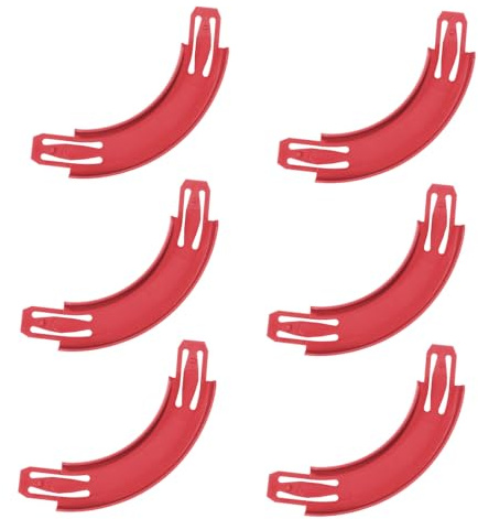 6 STK Kurven Gleisverbinder für Hot Wheels (Rot) | Prämie ABS 90 Grad Kurven Bahn Zubehör Rennstreckenkomponenten für Spielzeugautos Kompatibel mit Hot Wheels