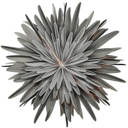 Mea-Living STELLA DALIA grau 40 cm, Papierblume aus festem Papier - Leuchtstern, Papierstern, Weihnachtsstern