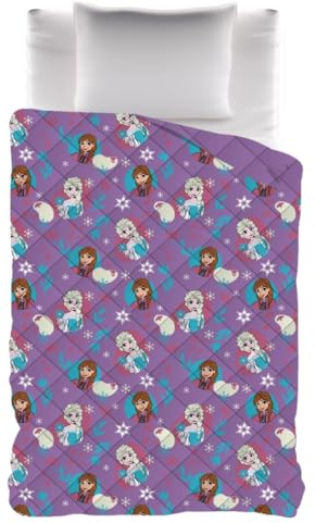 CARTOON Trapunta Invernale Frozen Disney coperta letto singolo 170×260 cm piumone morbida microfibra 300 gsm per bambina