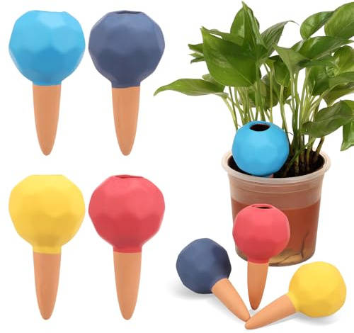 BAODBF 8er Set Giesskegel Ton 90ml, Bewässerungskegel für Zimmerpflanzen & Balkon, Lazy Selbstbewässerung, Tonkegel Wasserspender Pflanzen, Urlaubsbewässerung