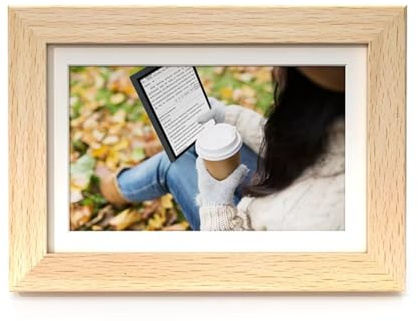 Yoeruers 7,3-Farb-Display, Digitaler Bilderrahmen mit WLAN, Intelligenter Digitaler Bilderrahmen, Augenschonend, Blaulichtfrei - für die Ganze Familie