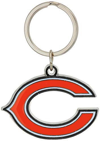 Siskiyou NFL Sports Fan Shop Chicago Bears Porte-clés chromé et émaillé Noir Taille unique