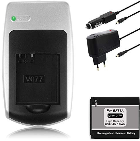Ladegerät + Akku BP88 / BP88A für Samsung DV300 / DV300F / DV305 / DV305F