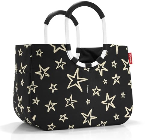 reisenthel loopshopper L Stars, Polyester, Schwarz, 52 x 31 cm