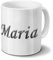 printplanet Tasse mit Namen Maria - Motiv Chrom-Schriftzug - Namenstasse, Kaffeebecher, Mug, Becher, Kaffeetasse - Farbe Weiß