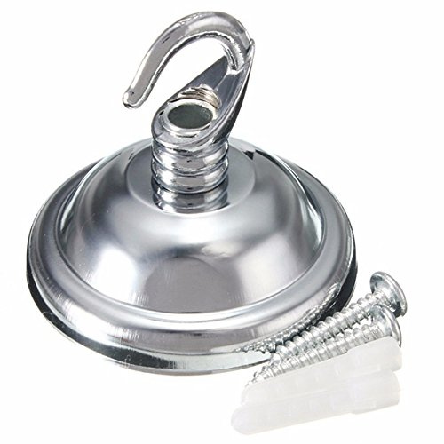 MASUNN Vintage Ceiling Rose Hook Plate Holder For Light Fitting Chandelier Lamp-Chrome