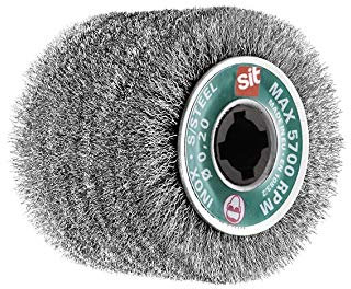 Sit Tecnospazzole 1363 Brosse pour ponceuse à fil ondulé en acier, bande brossante 100 mm