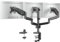 ELIVED Triple Monitor Arms - Adjustable Gas Powered Desk Mount for 3 Monitors - 13-27 Inch, VESA 75x75/100x100, C-Clamp and Grommet Base