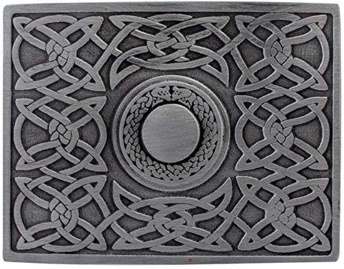 I LUV LTD Kilt Gürtelschnalle Herren Zinn Torque Antikes Finish 3.5 x 2.75 Hergestellt in Schottland