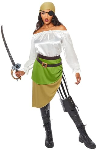 (PKT) (9910577) Adult Ladies Deluxe Shipmate Pirate Costume (UK 16-18)