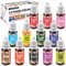 JEMESI Lebensmittelfarbe Set, 12er x 10ml Farbe Farbstoff extrem hoch konzentriert, Kuchendekoration, flüssig Set zum Färben von Getränken, Teig, Toppings und alle Anderen Lebensmittel