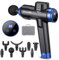 MILcea Massagepistole, Massage Gun,Massagepistole Massagegerät mit 30 Geschwindigkeiten 8 Massageköpfen, LED-Anzeige-Touchscreen mit Massageköpfen für Nacken Schulter Rücken （Bule）