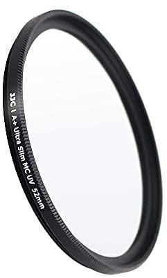 JJC 52 mm UV-Filter, ultradünn, mehrfach beschichtet, UV-Schutz, Objektivfilter für Canon, Nikon, Sony, Fuji, DSLR-Objektiv mit 52 mm Gewinde