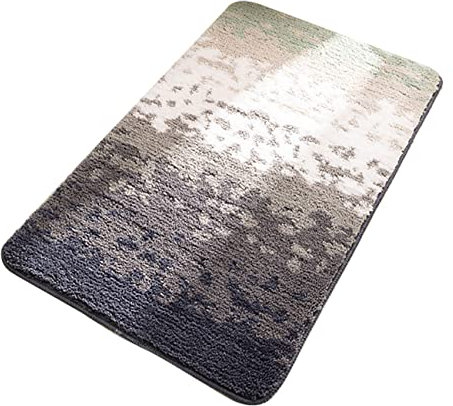 BERTY·PUYI Bad Anti-Rutsch-Matte Saugfähige Mikrofaser Bad Anti-Rutsch-Teppich Weichen Plüsch Teppich Mit Wasserdichter Rückseite Waschbar Verwendung Für Bad Wohnzimmer Küche-B||40 * 60CM