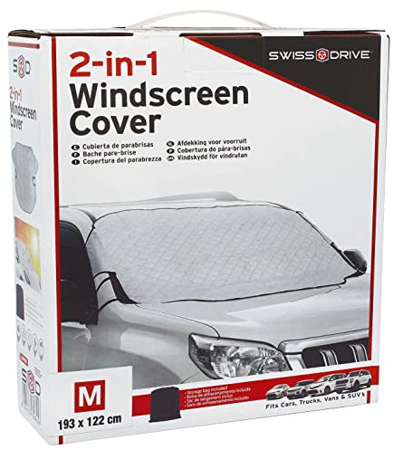 S SUMEX Parasol Coche Luna Delantera Magnético Que Protege Tanto del Sol como del Hielo o Nieve, Protector Plegable Que Incluye Bolsa para Guardarlo, Talla M 193 x 122 cm.