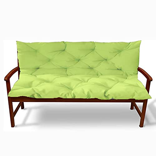 SRHWBF Auflagen Bankkissen Polsterkissen mit Rückenlehne Hollywoodschaukel Bankauflage Gartenbank Bank Sitzkissen&Rückenkissen Polster (Grass Green 59x39x4in)