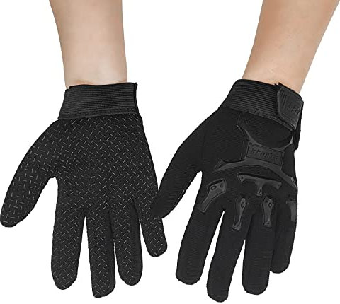 Long Keeper Guanti da ciclismo per bambini – Guanti da ciclismo sportivi calcio MTB Moto Cross Corsa BMX con dita complete guanto con impugnatura in silicone per bambini e ragazze
