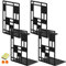 DIFIT Serre Livre, Presse Livre en Métal, 2 Paire Cale Livre, Bloc Livre pour Étagère, Serre Livres pour Livres Lourds, Serre-Livres pour Bureau/Famille, Noir Serre-Livre, bookends 9x12x17.5cm