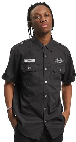 Brandit Luis Vintage Shirt Short Sleev, color: black, size: S