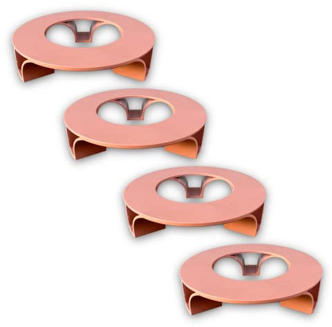terraced® - 4er Set - Blumentopf Untersetzer - Farbe: Terrakotta - Rund - 16cm Durchmesser – Untersetzer Blumentopf – Recycling Material - Made in Germany