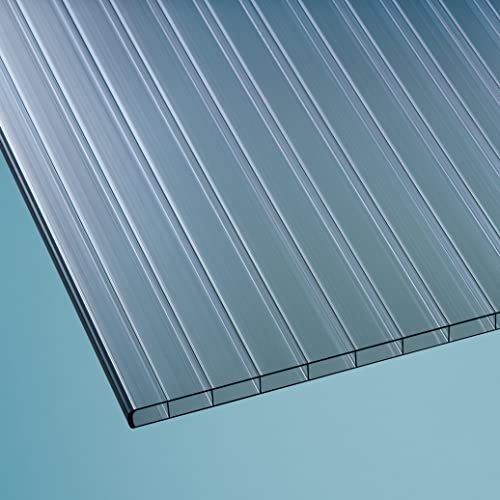 Löffert® 16mm Stegplatte 2-Fach | graphit, 980 x 6000 mm | Polycarbonat | Überdachung | ALLE Strukturen & Größen + ALU-Profile + Zubehör