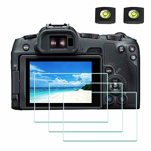 ULBTER Screen Protector for Canon EOS R8 Camera & Hot Shoe Cover [3+2Pack] | EOSR8 Tempered Glass Flim 0.3mm 9H Hardness Anti-Scrach Anti-Bubble