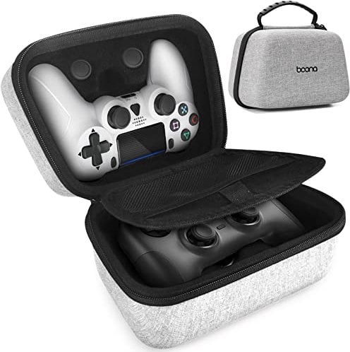 PS5 PS4 Switch Pro Controller Case, Game Controller Carrying Travel Case Compatible with PS-5, PS-4, X-Box, Switch Pro and Other Controllers, Protective Hard Storage Case for 2 Controllers, Grey